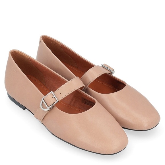 NIB Vagabond Jolin Ballet Mary Jane Flats Patent Taupe Sz 39 - Picture 2 of 16